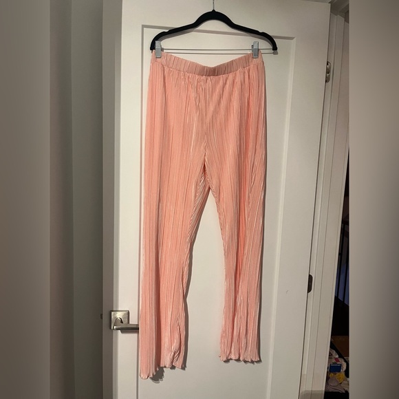 Simons Twik Pleated Shirt & Pants Set Pink Size L NWOT - Picture 10 of 13